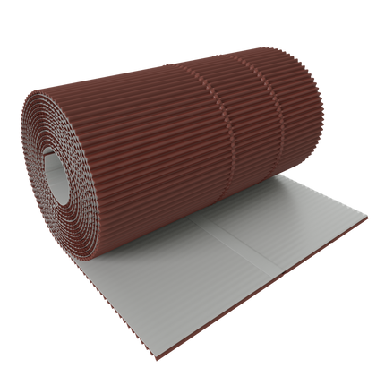 Taśma kominowa aluminiowa COROMIN Alu plisowana 300mm/5mb kasztan
