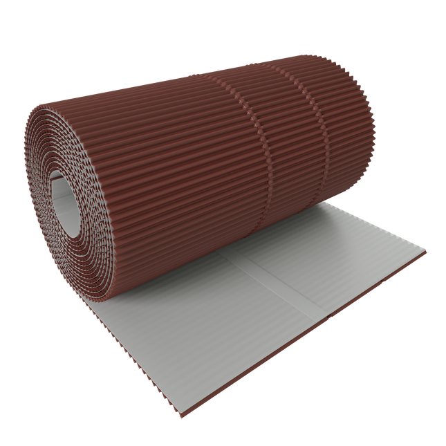 Taśma kominowa aluminiowa COROMIN Alu plisowana 300mm/5mb kasztan