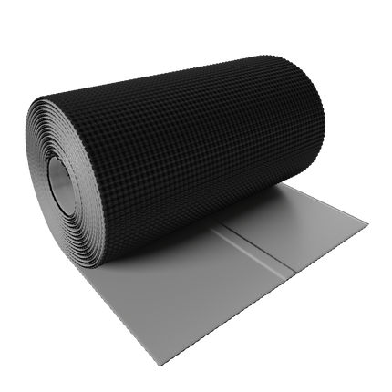 Taśma kominowa aluminiowa COROMIN Alu tłoczona 300mm/5mb czarny