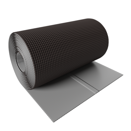 Taśma kominowa aluminiowa COROMIN Alu tłoczona 300mm/5mb ciemny brąz