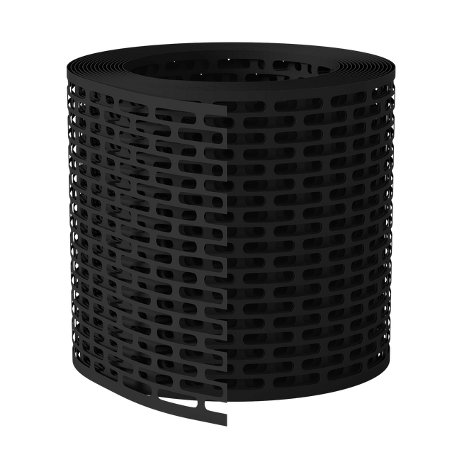 Siatka ochronna okapu PCV CoroKRAT 100mm x 5mb czarny