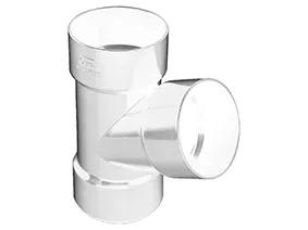 KANION Trójnik dwukielichowy 90/90 x 67 mm biały