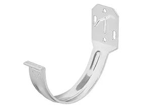 KANION Uchwyt rynnowy doczołowy stalowy  130 mm biały