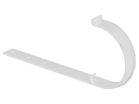 KANION Uchwyt rynny stalowy prosty 160 mm biały