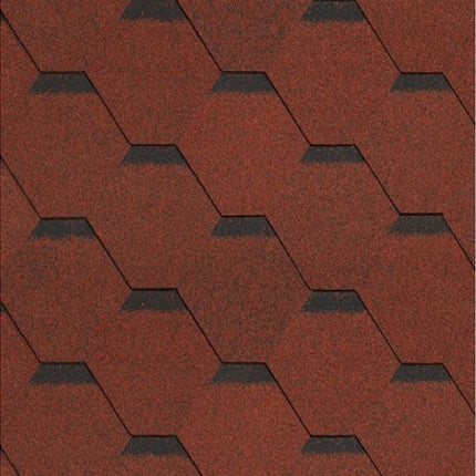 Gont bitumiczny MIDA FORCE HEXAGONAL czerwony