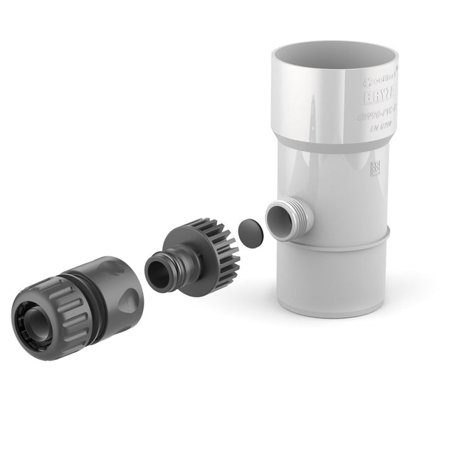 BRYZA PVC Odzyskiwacz wody deszczowej 63 mm biel