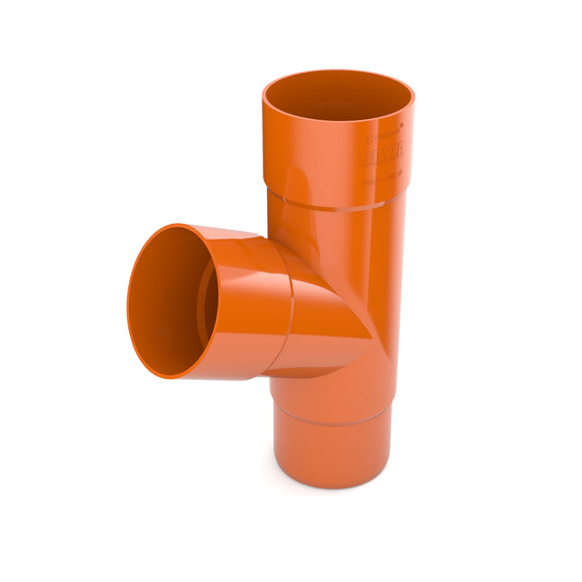 BRYZA PVC Trójnik 63/63/63 mm cegła