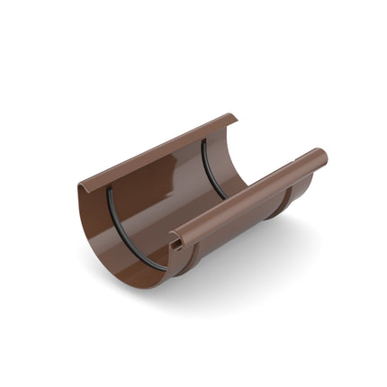 BRYZA PVC Złączka rynnowa 75 mm brąz