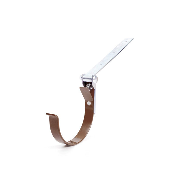BRYZA PVC Hak rynnowy regulowany 150 mm brąz